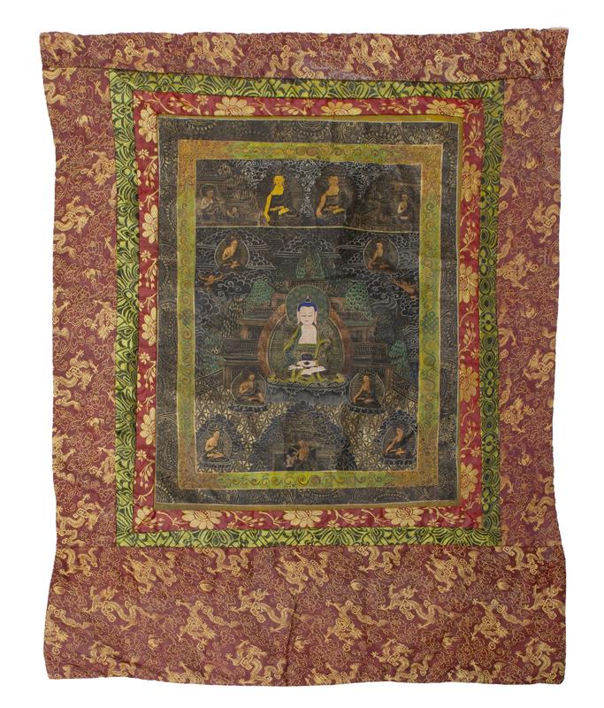 Chinese-Tibetan Qing thangka, (1 of 4)