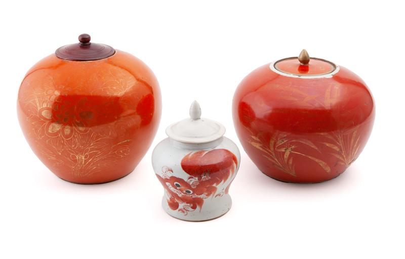 (3) Chinese Republic porcelain jars. (1 of 11)