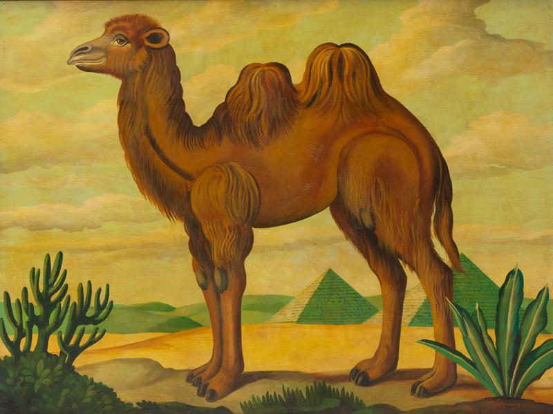 William Skilling "Camel" oil on canvas. (1 of 4)
