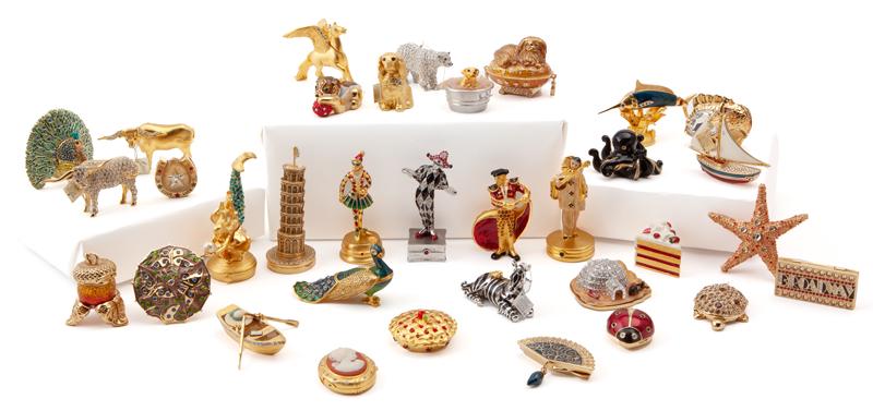 (34) Estee Lauder enamel & crystal perfumes, (1 of 11)