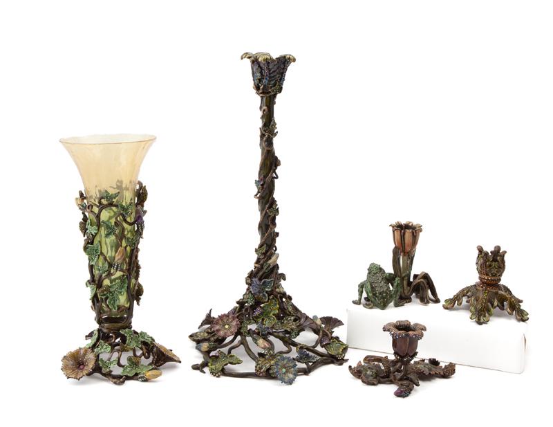 (5) Jay Strongwater enamel & jewel table articles, (1 of 14)