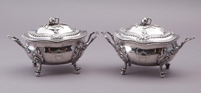 Pr. George III English sterling lidded sauce, (1 of 6)