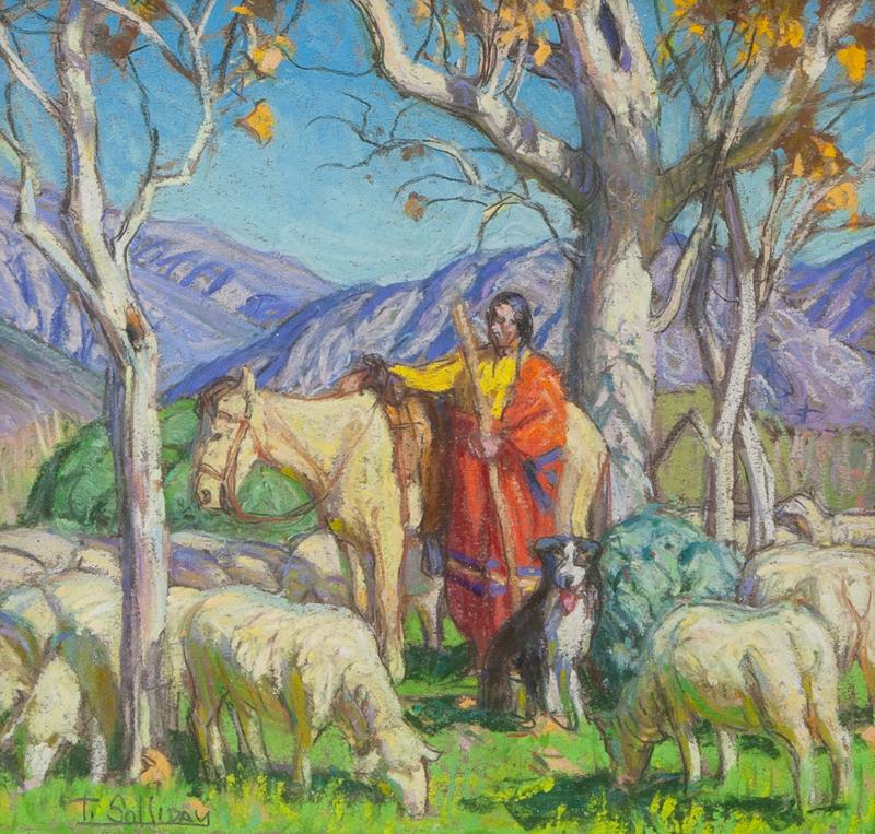 Tim Solliday "Study for Autumn Pastures" oil (1 of 6)