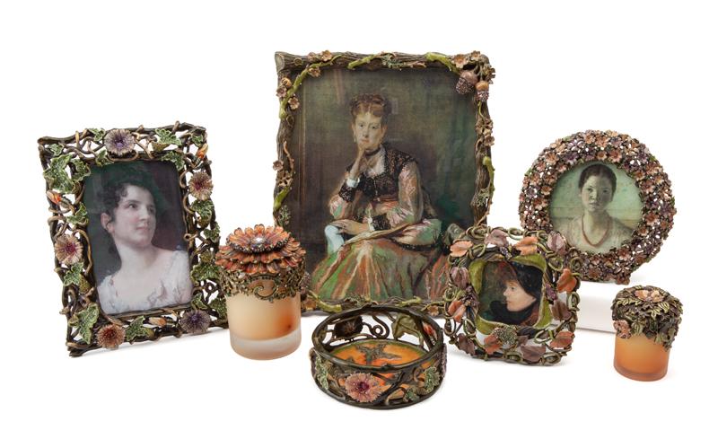 (7) Jay Strongwater enamel & jewel table articles, (1 of 12)