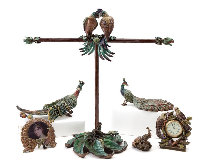 (6) Jay Strongwater enamel & jewel table articles, (1 of 19)