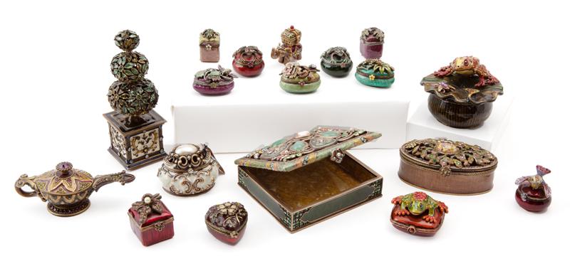 (18) Jay Strongwater enamel & jewel boxes. (1 of 12)