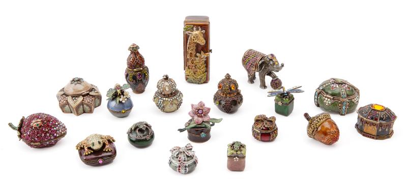 (18) Jay Strongwater enamel & jewel boxes. (1 of 10)