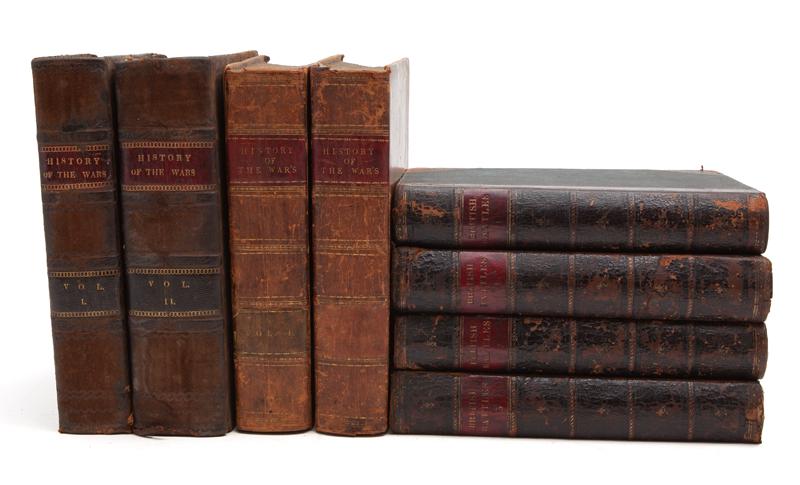 (8) Antique leather bound books, (1 of 7)