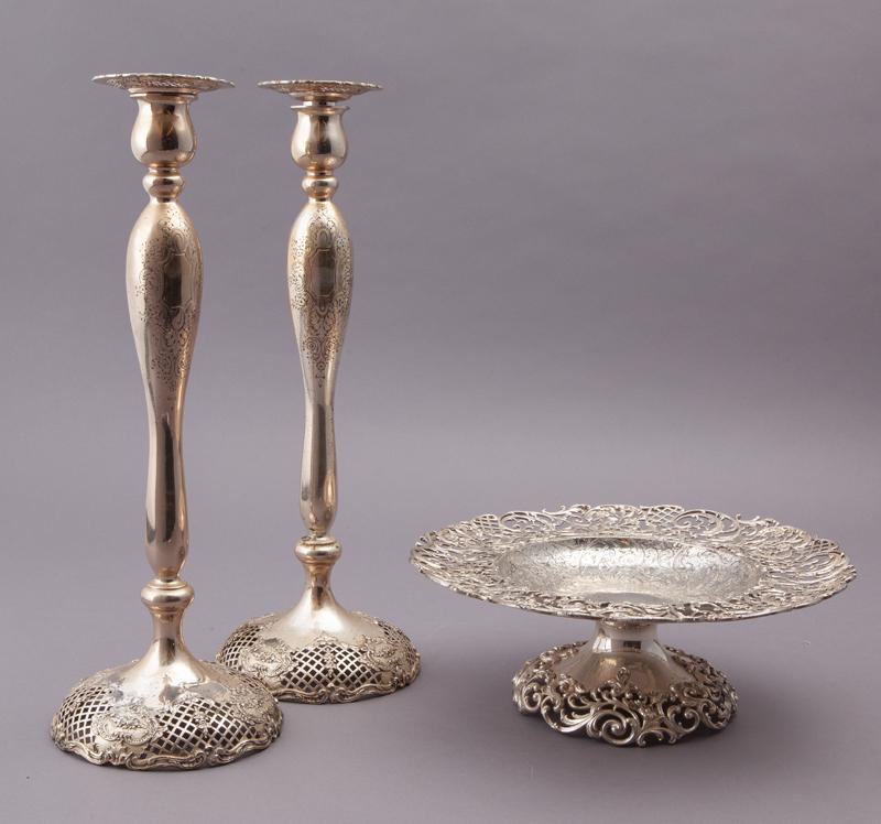 (3) Pcs. J.E. Caldwell sterling silver table (1 of 9)