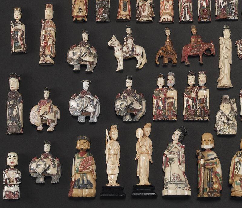 (88) Chinese and Japanese carved ivory snuff - 5