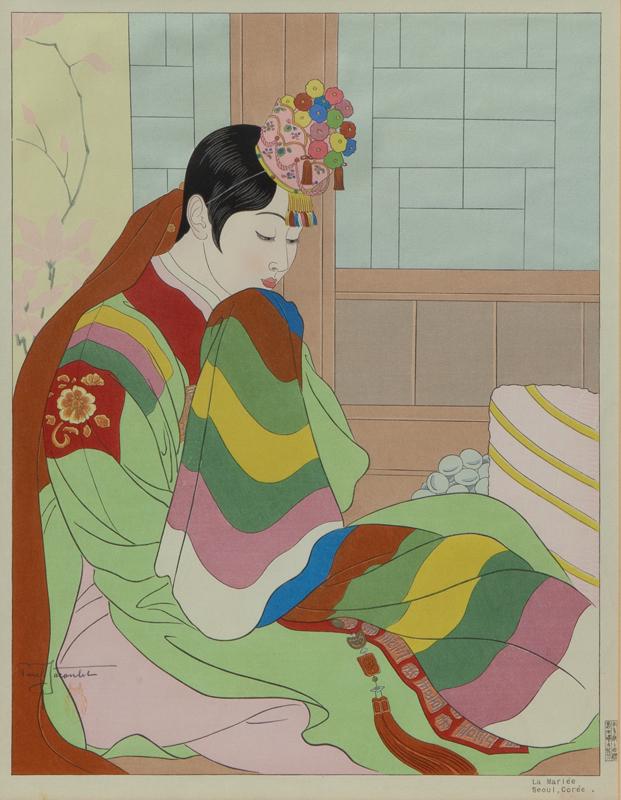 Paul Jacoulet "La Mariee Seoul, Coree" (1 of 5)