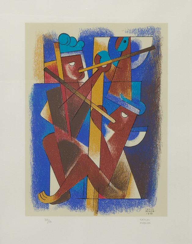 Carlos Merida, "Figures with Pipes", (1 of 5)