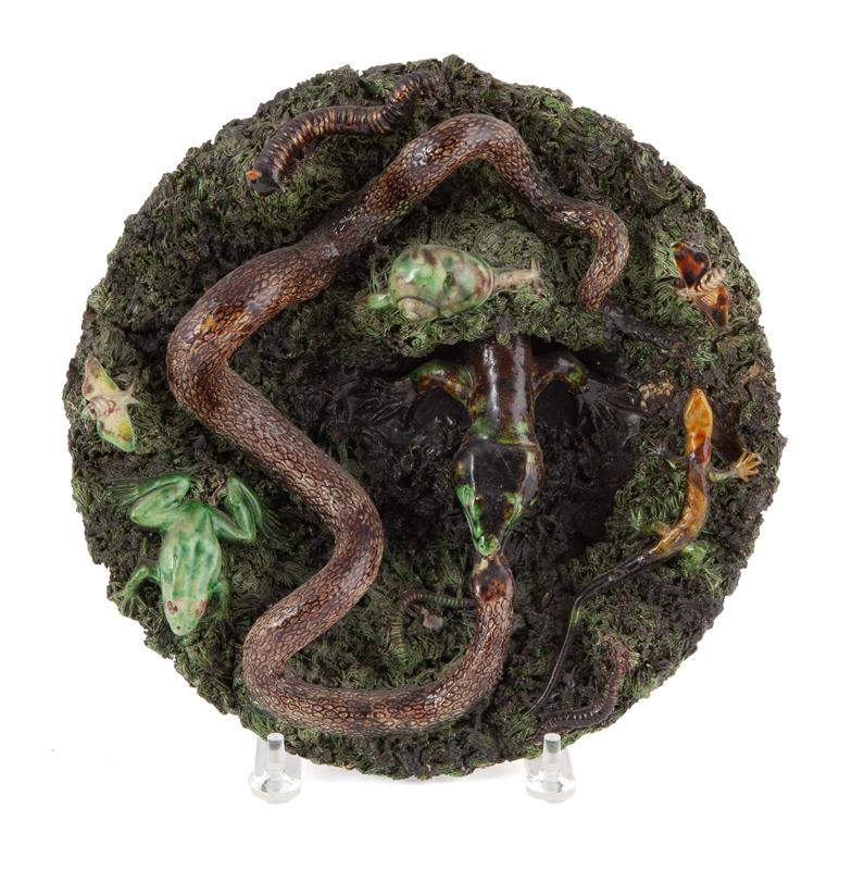 Jose Cunha palissy ware charger, (1 of 7)