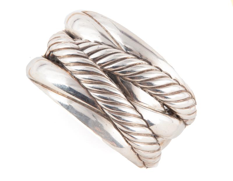 David Yurman sterling silver Crossover cuff, (1 of 6)