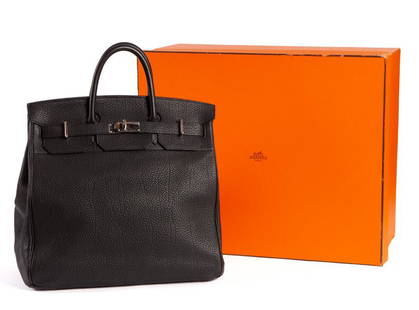 Hermes Orange Togo Leather Palladium Hardware Birkin 40 Bag