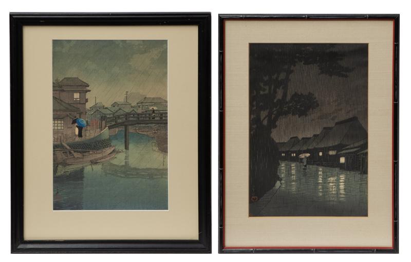 Hasui Kawase (2) woodblock prints, (1 of 11)
