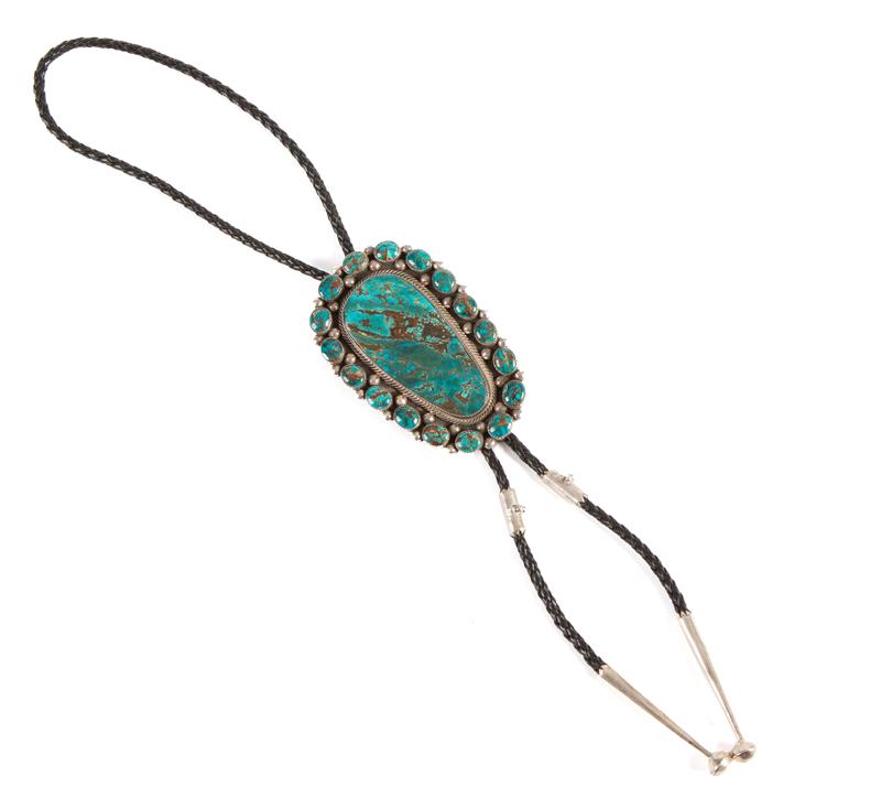 Turquoise & sterling silver bolo. (1 of 5)