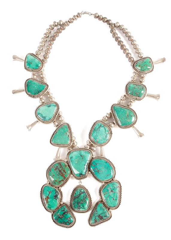 Turquoise & sterling silver Squash Blossom (1 of 5)