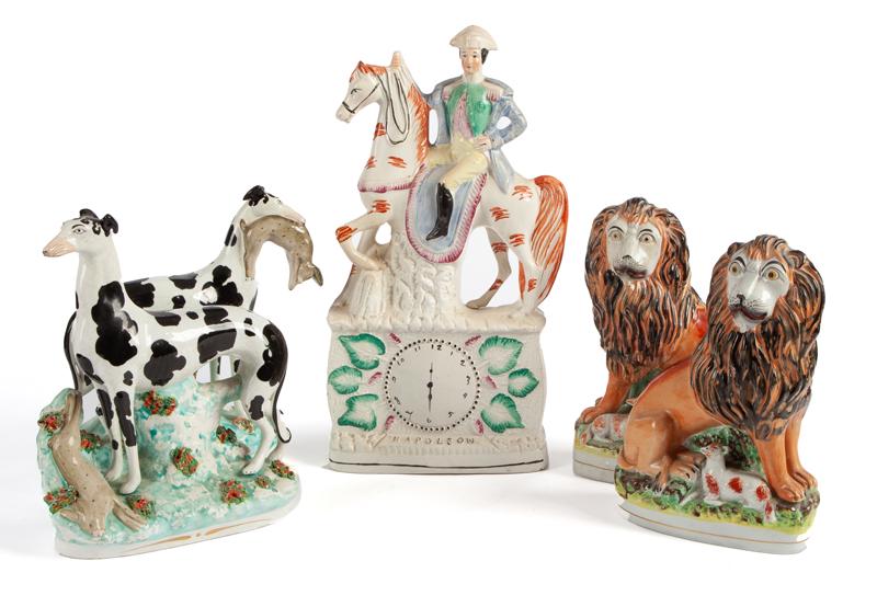 (5) Pcs. Staffordshire figures, (1 of 7)