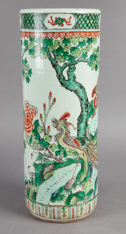 Chinese Qing famille rose arrow stand, (1 of 5)