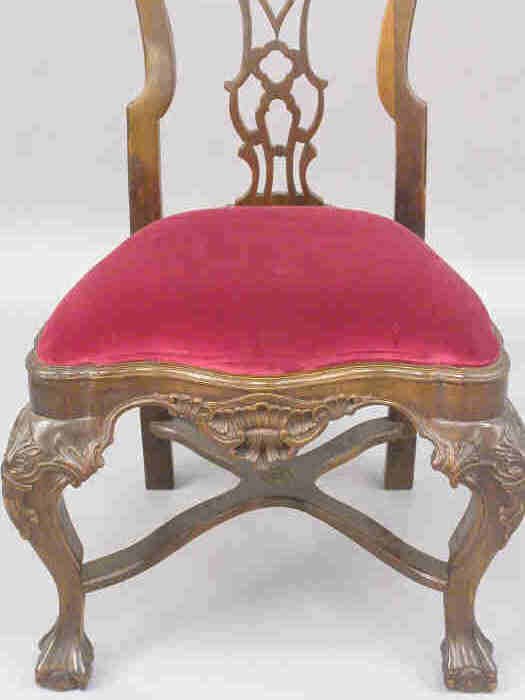 Heavily carved and pierced side chair 46 - 3