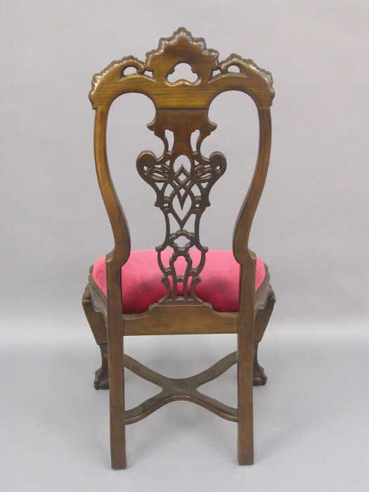 Heavily carved and pierced side chair 46 - 5