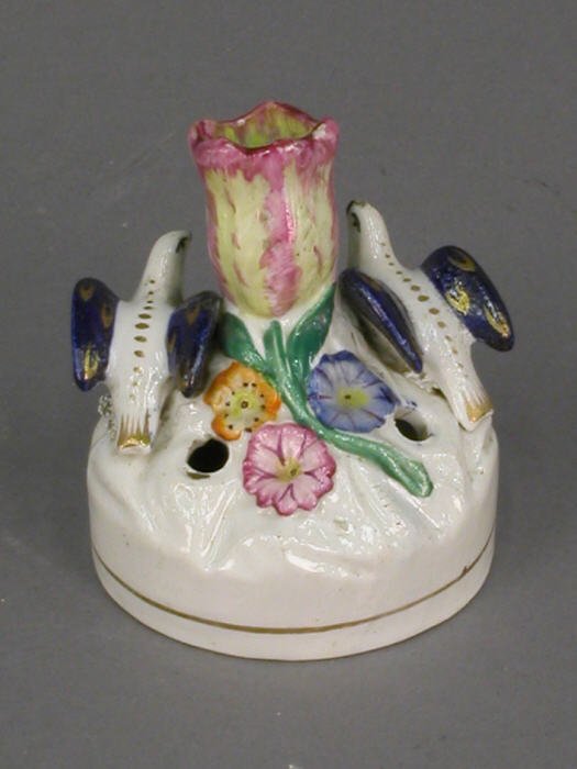 Staffordshire tulip spill vase/quill hol