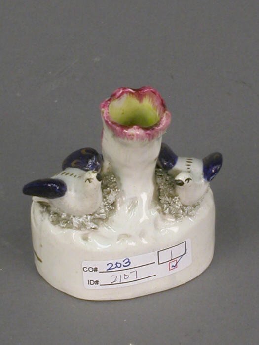 Staffordshire tulip spill vase/quill hol - 2