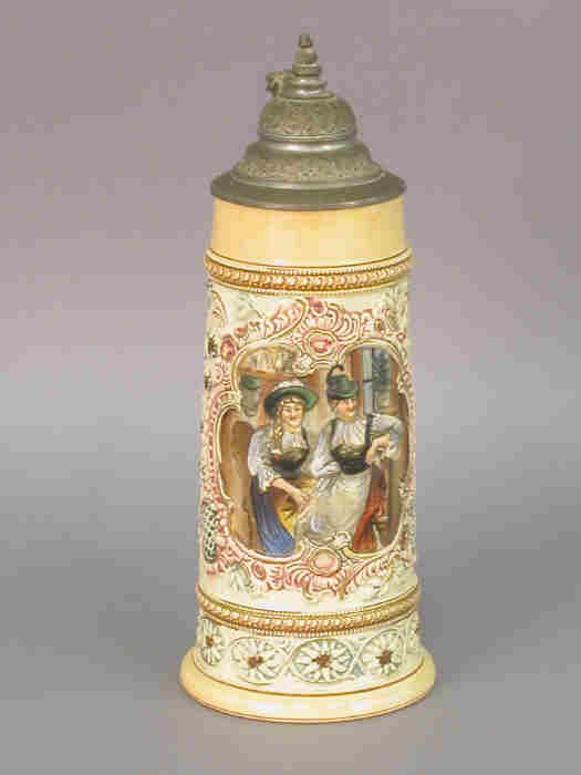Two Mettlach Steins, No 197 & 1307, both - 2
