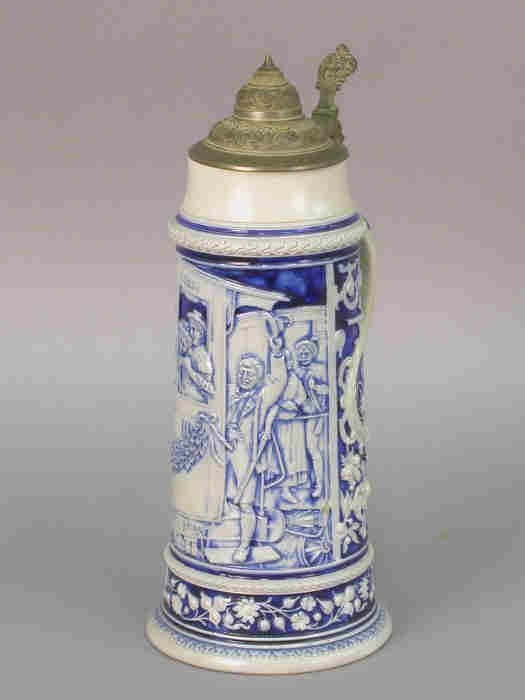 Two Mettlach Steins, No 197 & 1307, both - 3