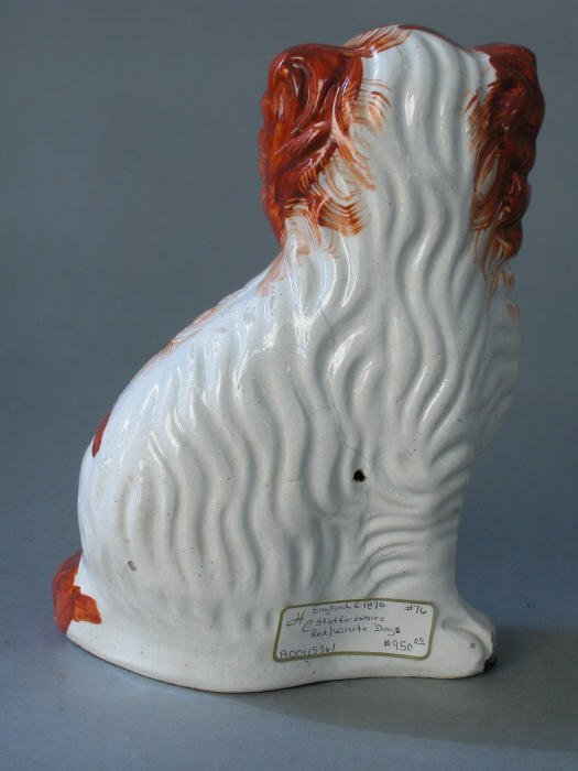 Staffordshire red and white dog with cur - 2