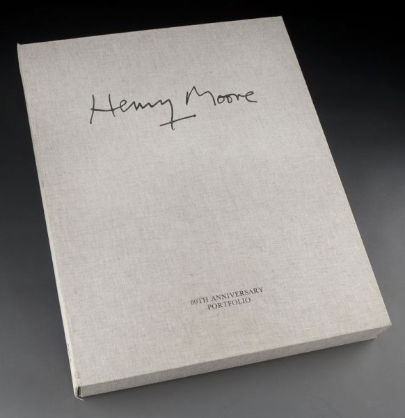 Henry Moore, "80th Anniversary Portfolio".: Henry Moore, "80th Anniversary Portfolio". The complete portfolio, comprising nine lithographs printed in color, 1975-76, each signed in pencil, the first six numbered 12 of 50, the last three numbere