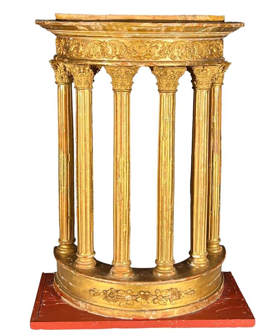 17TH C. CARVED AND GILT ARCHITECTURAL FOLLEY (1 of 6)