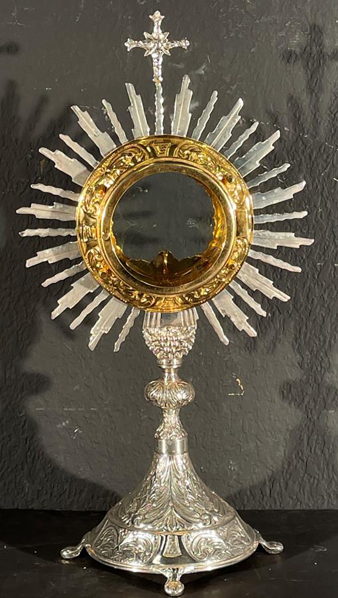 ANTIQUE SILVER & GOLD MONSTRANCE (1 of 6)