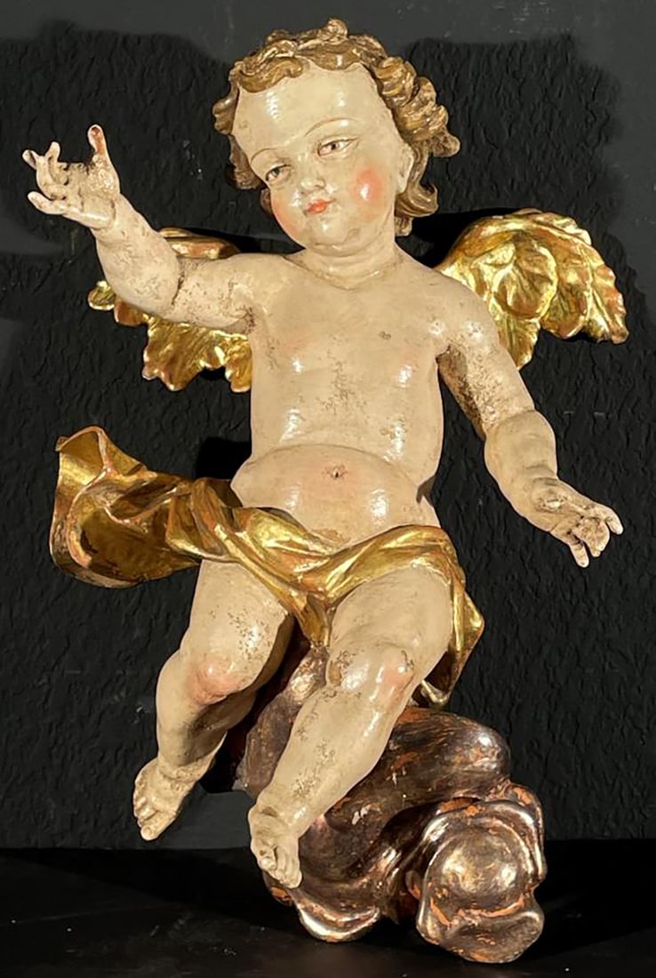 LARGE ANTIQUE COMPOSITE PUTTI FIGURAL (1 of 5)