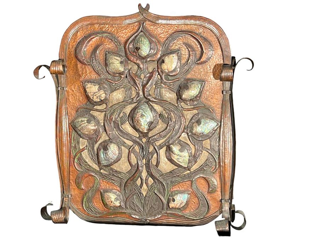 ART NOUVEAU COPPER FIRESCREEN (1 of 6)