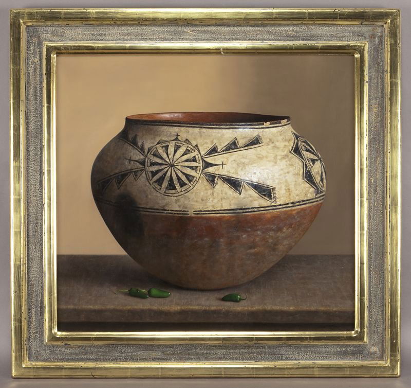 William Acheff, "Kiua 1770" oil painting on: William Acheff, "Kiua 1770" oil painting on canvas. Canvas: 26"H x 28"W; Frame: 34.5"H x 36.5''W. Signed and dated lower right, "Wm. Acheff 1992"; signed, titled and dated verso. William Acheff (Ameri