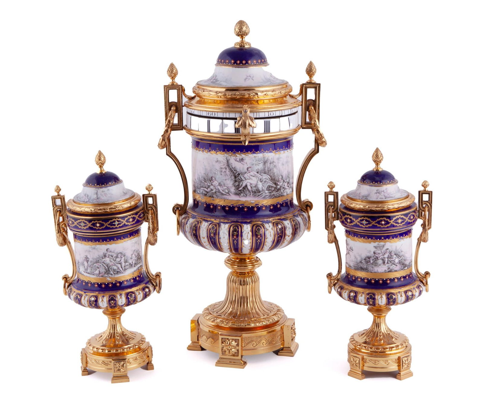 19th Century Porcelain 3 Piece Annular Clock (1 of 11)