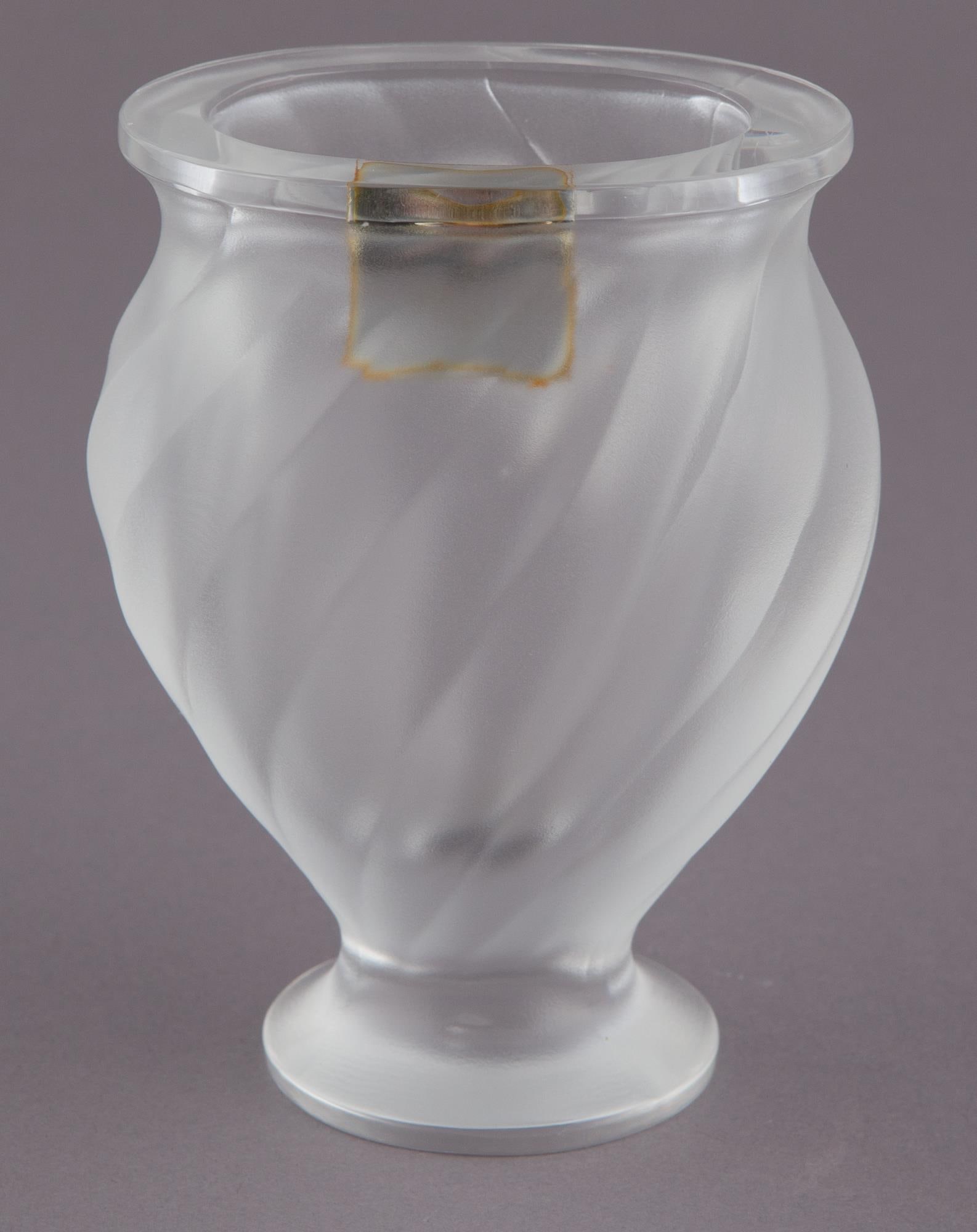 Lalique Small French Crystal Glass Rosine Vase (1 of 8)