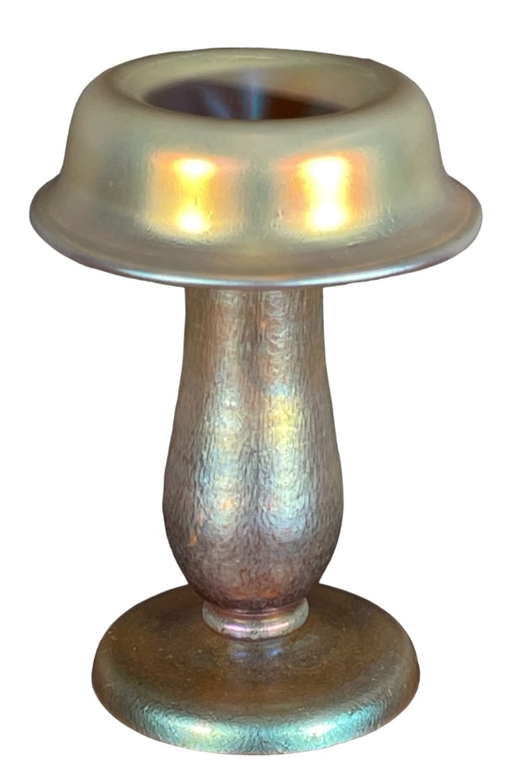 Loetz Gold Iridescent Vase Signed Czechoslovakia (1 of 4)