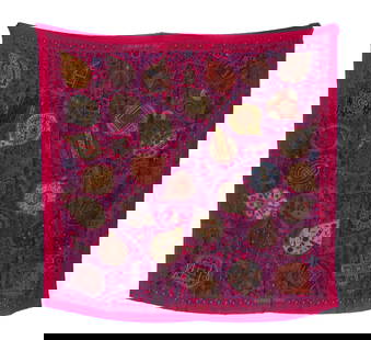 Hermes Scarf: Large Hermes scarf, L' Arbre de Vie. Model 27166. Cashmere and silk. 140 x 140cm.