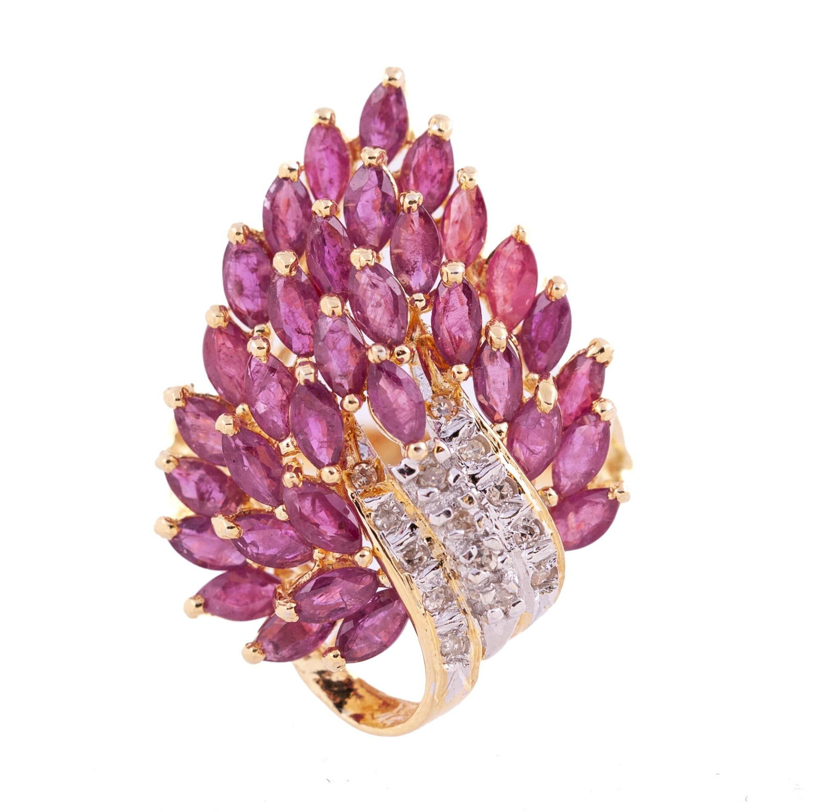 Ruby and Diamond Cocktail Ring (1 of 4)