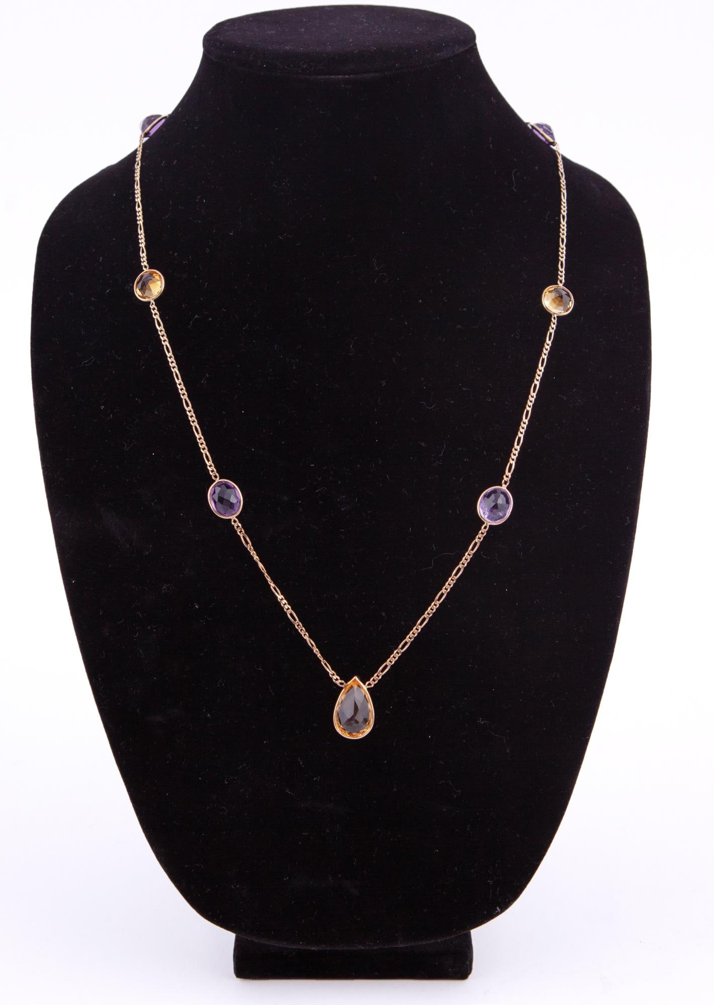 Amethyst and Citrine Necklace (1 of 4)