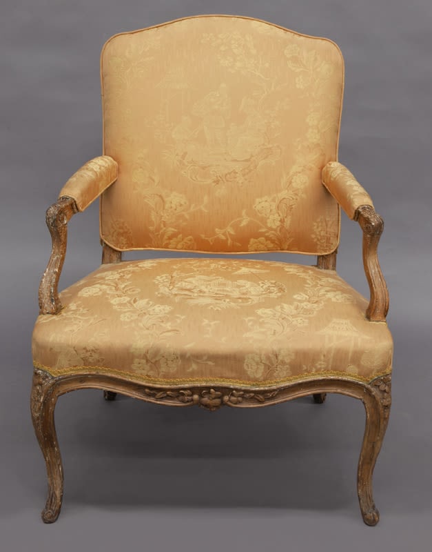 Early French Beechwood Fauteuil Chair (1 of 10)