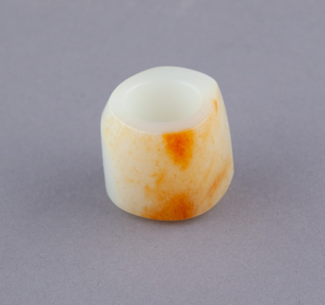 Chinese Carved White Jade Archer's Ring (1 of 5)