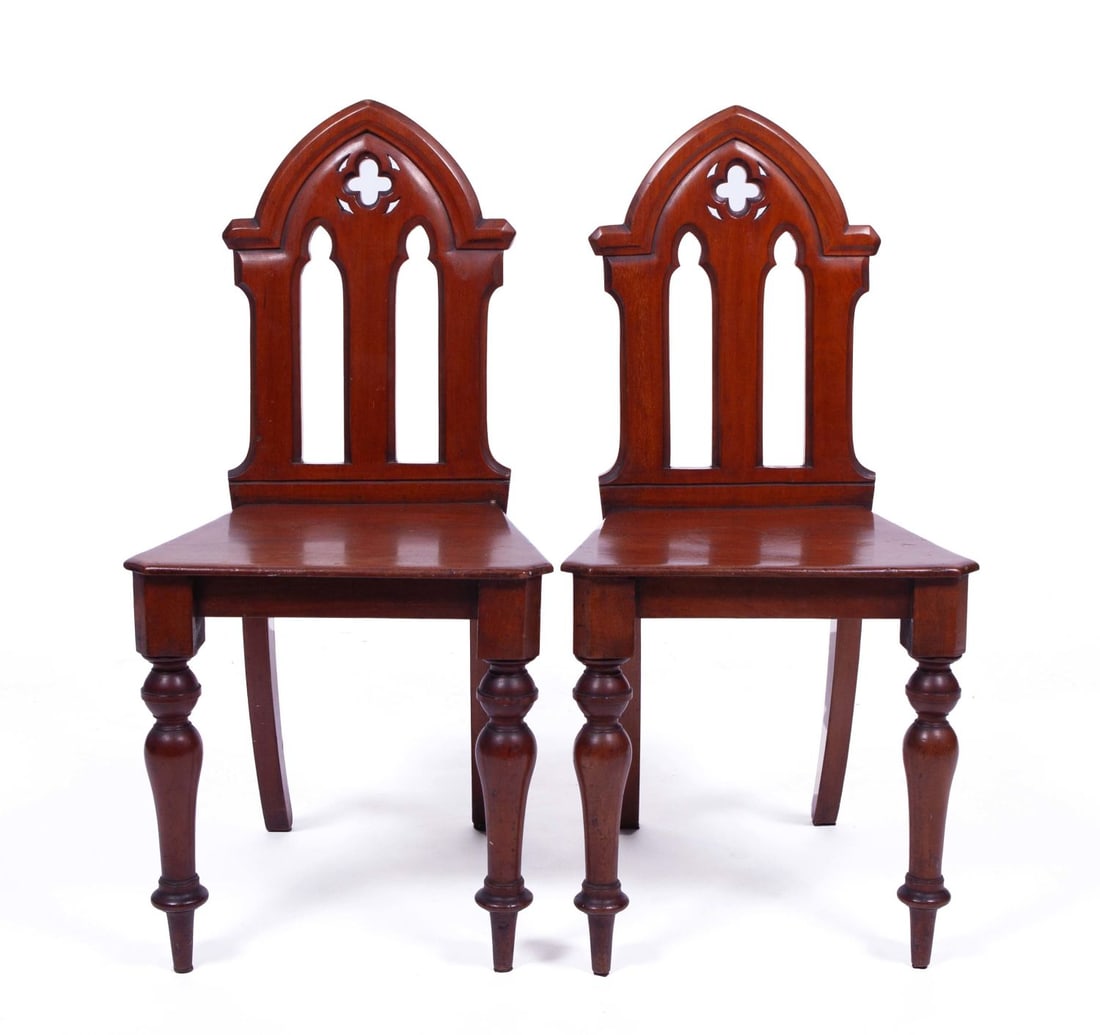 Pair of 19th Century Gothic Chairs (1 of 12)