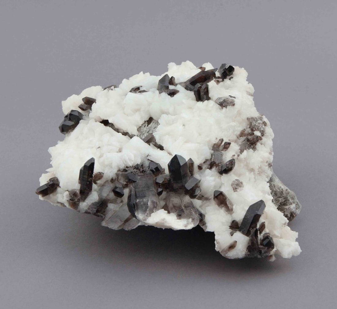 Buy Smoky Black Quartz And Adularia Crystals On Matrix Dallas Auction