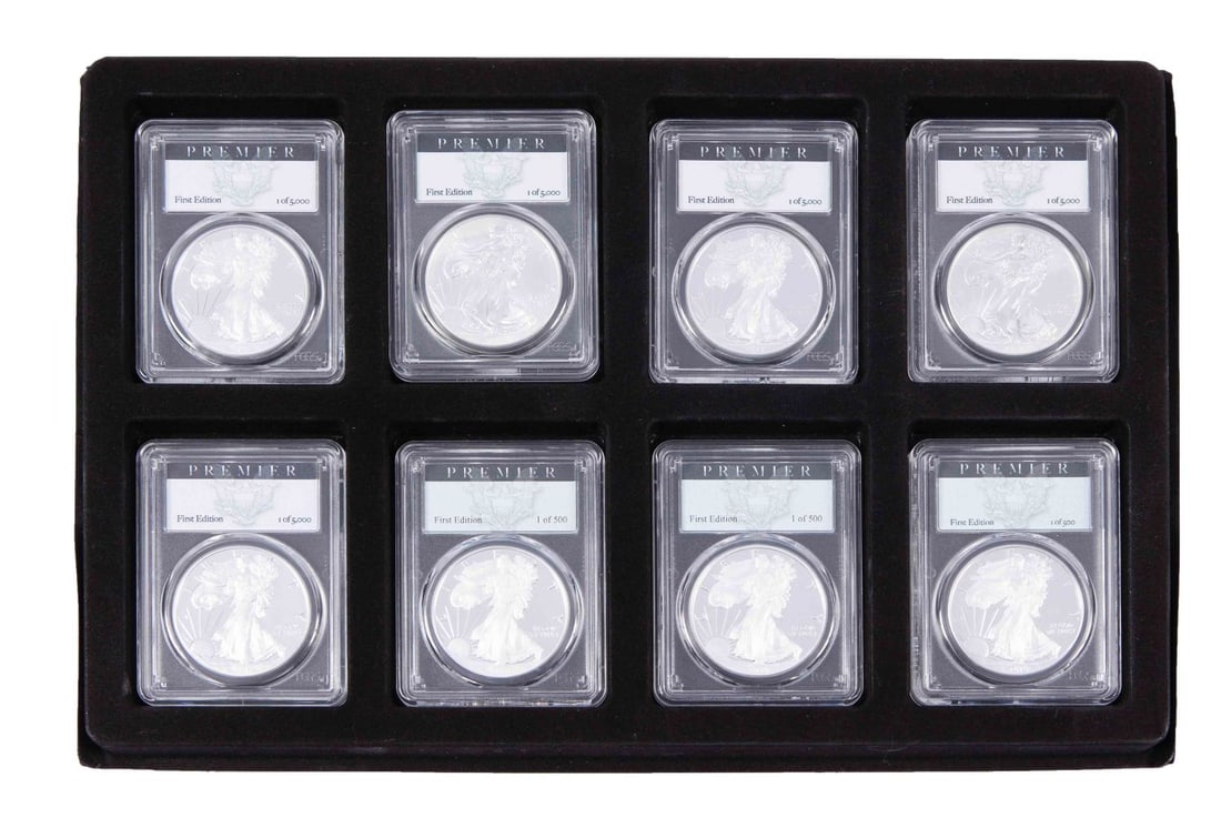 8 Silver Eagle Coins - PCGS Graded (1 of 4)