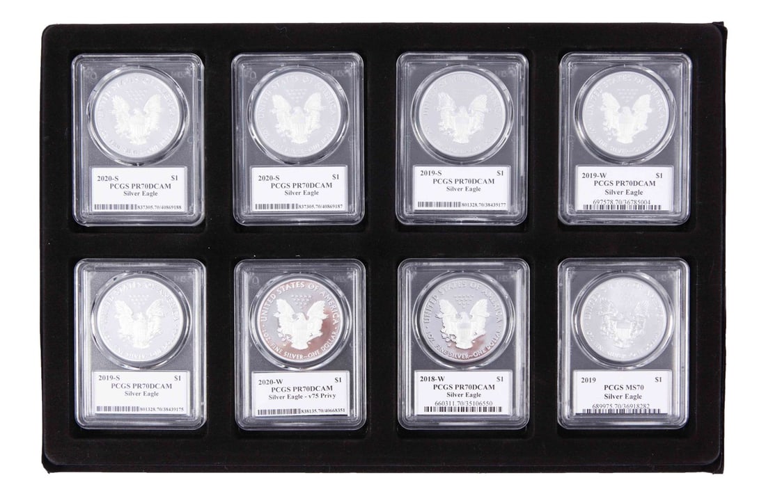 8 Silver Eagle Coins - PCGS Graded (1 of 4)