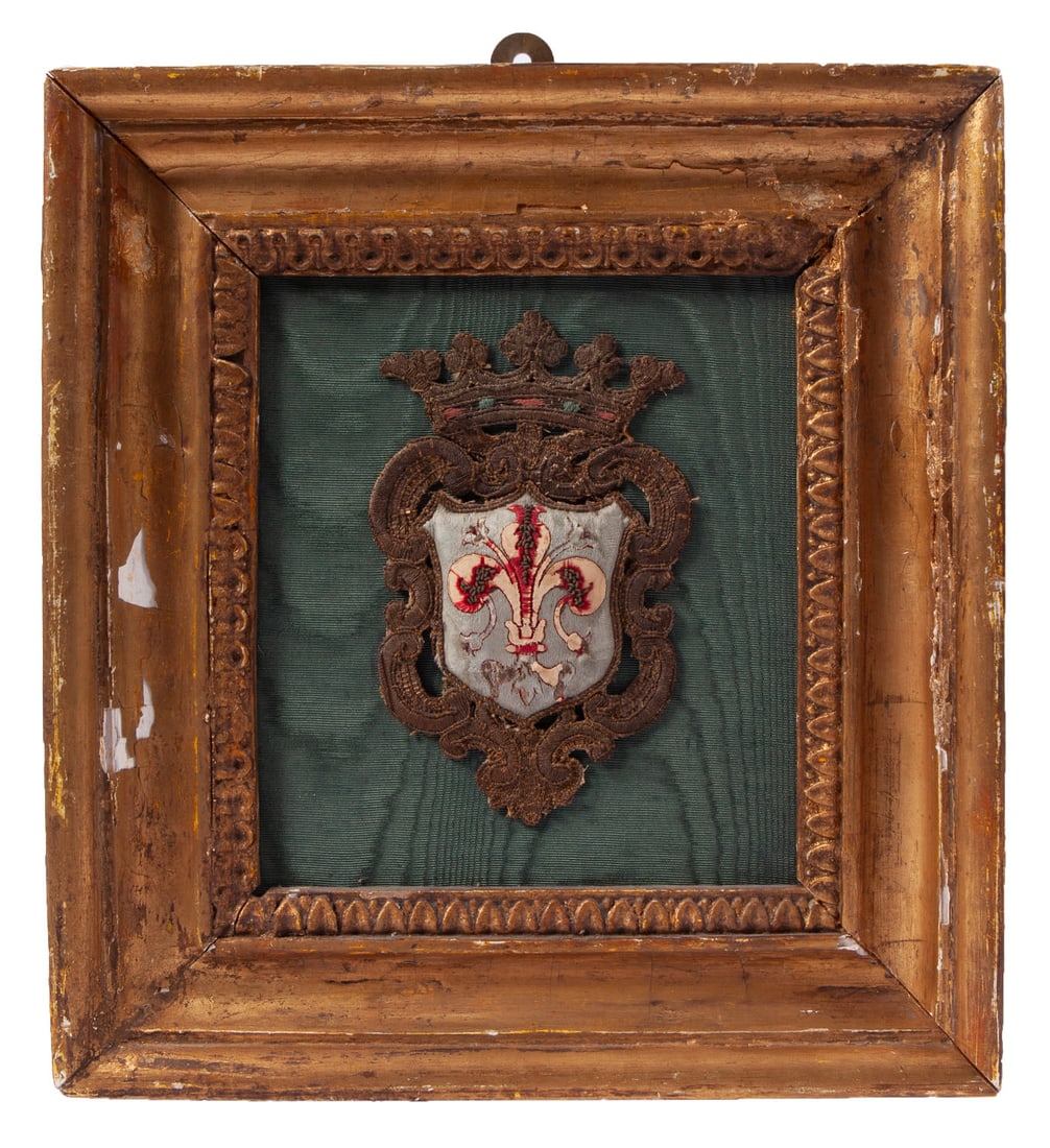 Framed Needlepoint Royal Coat of Arms (1 of 3)